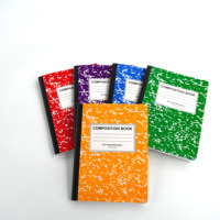 Cahier ligné promotionnel en gros avec couverture en carton blanc Style relié pour les carnets d'écriture d'exercice de journal intime