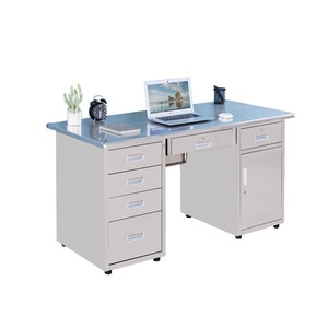 Stainless Steel Computer <b>Desk</b> With Drawers And Cabinet Office <b>Study</b> <b>Desk</b> Ows 00400 - Product Image 4
