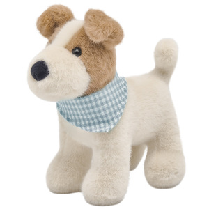 Peluche de Fox Terrier <span class=keywords><strong>Peludo</strong></span> de 7 Pulgadas, Relleno de Algodón PP, Tela Súper Suave, Juguete Antiestrés para Niños, Animal Salvaje Lavable - Product Image 1