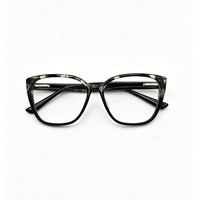 Monture de lunettes élégante pour adultes, style œil de chat souple, lunettes colorées avec verres transparents, lunettes optiques de prescription