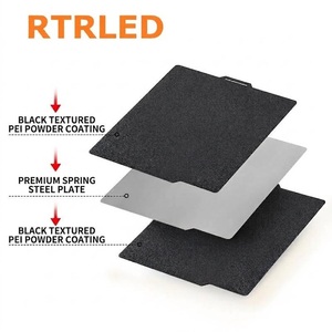 Placa de Construcción de Doble Cara con Recubrimiento de Polvo <span class=keywords><strong>PEI</strong></span> Texturizado para Impresora 3D Bambu Lab H2D/H2S, Lámina de Acero Flexible Dorada y Negra - Product Image 6
