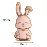 Support de téléphone portable Lapin Créatif Support de téléphone portable portable Dessin animé Bureau Pliable Plastique Universel Support adhésif créatif