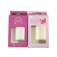 Boîte d'emballage pour faux ongles faite à la main, personnalisée, haut de gamme, écologique, en carton, avec finition mate et UV