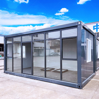 Conteneur mobile préfabriqué isolé en panneaux sandwich, standard moderne, de 20 à 30 pieds, pour usage commercial (magasin)