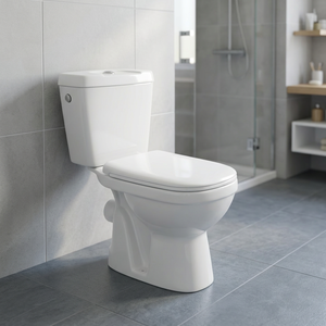 Luxury Ceramic Two Piece Water Closet Toilet Round EWC Biblock WC Close Coupled P <b>Trap</b> S <b>Trap</b> Floor Mounted - Product Image 3