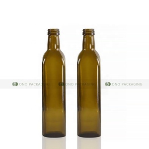 Vente en gros de bouteilles en verre rondes et carrées vides pour huile d'olive de 250 ml, 500 ml, 750 ml, 1 L, bouteille carrée pour sauce vierge avec bouchons en aluminium - Product Image 5