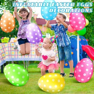 Easter Egg Inflatable Decorations 16 24 Inch Outdoor Garden Party Supplies Polka Dot Balloons For Easter Celebration - Product Image 4