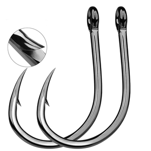 Hameçon en acier à haute teneur en carbone WEIHE 3/0 # -11/0 #   Hameçons de pêche en mer pour la basse et le mandarin, hameçons pour esturgeons, hameçons simples et aiguisés - Product Image 1