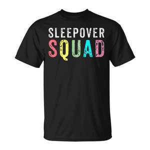 T-shirt promotionnel personnalisable pour pyjama de soirée Sleepover Squad pour les soirées pyjama des enfants - Product Image 2