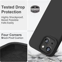 Coque de téléphone en silicone antichoc de luxe Shenzhen pour iPhone 15/16, nouvelle coque noire unie avec beaucoup de caoutchouc souple, accessoire mobile