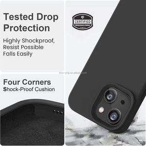 Thâm quyến sang trọng chống sốc Silicone trường hợp điện thoại cho <span class=keywords><strong>Iphone</strong></span> 15/16 New Đồng bằng màu đen bìa với rất nhiều của cao su mềm di động phụ kiện - Product Image 4