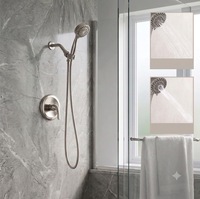 Ensemble de douche et baignoire encastré mural Health UPC, baignoire moderne complète, robinet mélangeur à levier unique en laiton pour salle de bain
