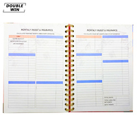 2026 2027 conception personnalisée A5 feuille d'or spirale financièrement cahier planificateur budgétaire hebdomadaire avec enveloppe d'argent comptant
