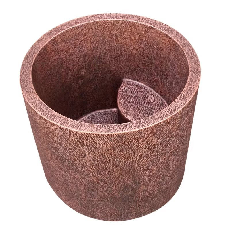 Baignoires rondes en cuivre à immersion