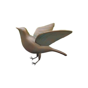 Escultura de Pájaro Estilo Bronce, Adorno de Jardín Resistente a la Intemperie de Fibra de Vidrio, Arte Decorativo Independiente - Product Image 3