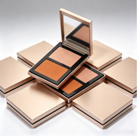 Palette de poudre scintillante pour le visage, marque privée OEM, imperméable, professionnelle, pour le contouring et l'illumination du visage