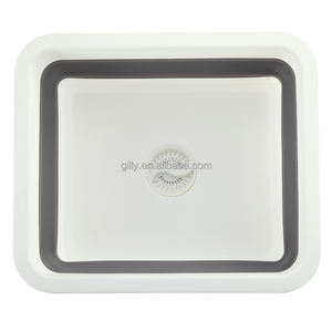 Colador Plegable de Plástico GILLY con Asa de Silicona y Válvula de Agua, Colador de Verduras Ecológico para <span class=keywords><strong>Fregadero</strong></span> - Product Image 1