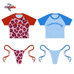 Conjunto de <span class=keywords><strong>Ropa</strong></span> de Mujer Sexy con Estampado de Guepardo para Verano, <span class=keywords><strong>Ropa</strong></span> de Salón, <span class=keywords><strong>Ropa</strong></span> de Calle, Conjunto de 2 Piezas de Camiseta y <span class=keywords><strong>Ropa</strong></span> Interior con Estampado de Leopardo Personalizado - Product Image 2