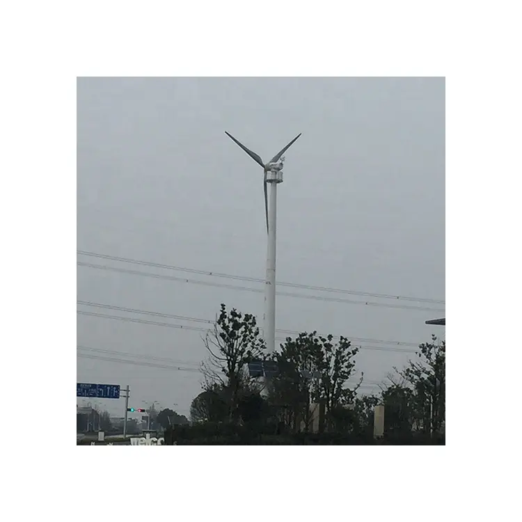 ขายดี! ประสิทธิภาพสูงสามใบมีด30kw 10kw 5kw Micro Wind Turbine Generator