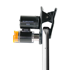 ユニバーサル携帯電話クリップ付き60Xミニポケット顕微鏡 - Product Image 2