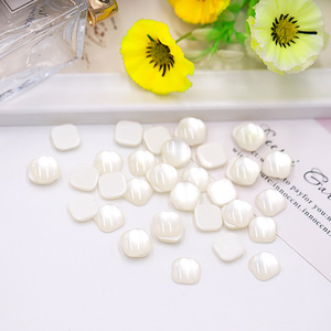 Autocollants pour ongles en résine œil de chat à coins arrondis, perles, décorations pour ongles DIY, lot en vrac - Product Image 1
