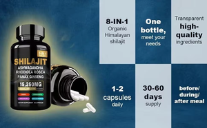 Cápsulas de Shilajit OEM Mistura Natural de Ácido de Algas <span class=keywords><strong>Ashwagandha</strong></span> Ali Cápsulas de Shilajit - Product Image 4