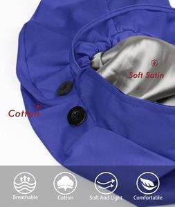 Gorros Quirúrgicos con Forro de Satén para Mujer, Ajustables con Lazo Elástico, Gorro de Enfermera con Banda Absorbente para Cola de Caballo y Cabello Largo - Product Image 2