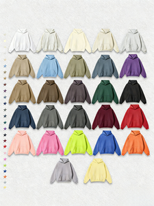 Sweat-shirt à capuche ample pour homme, style streetwear, doublé polaire, avec poches, couleur unie, en polyester et coton, manches longues, personnalisable - Product Image 4