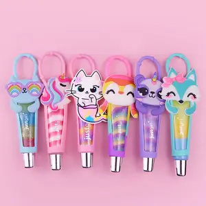 Excellent quality creative cute color Waterproof Long lasting hand made lip gloss kit for kids child lip gloss