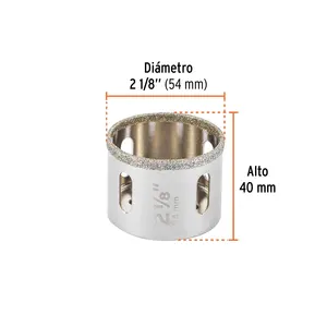 BOX 2 Foret diamanté 2-1/8" à bord continu, TRUPER - Product Image 1