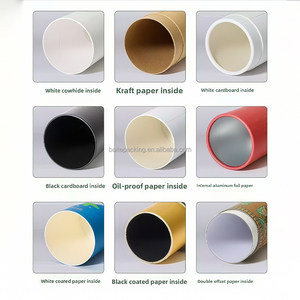 Tube en papier kraft de qualité alimentaire personnalisé avec fenêtre transparente et couvercle hermétique |   Emballage cylindrique écologique pour noix et chocolat - Product Image 5