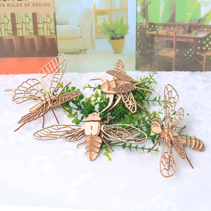 In legno Montessori <span class=keywords><strong>puzzle</strong></span> educativi per bambini giocattoli 3D <span class=keywords><strong>puzzle</strong></span> insetti fatti da te animale ape per bambini di età 3 <span class=keywords><strong>4</strong></span> 5 ragazzi e ragazze - Product Image 5