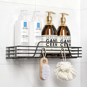 Stylish Large‑Size Black 201 Stainless Steel Bathroom <b>Caddy</b> Shelf for <b>Shower</b> Sundry Item Arrangement - Product Image 6