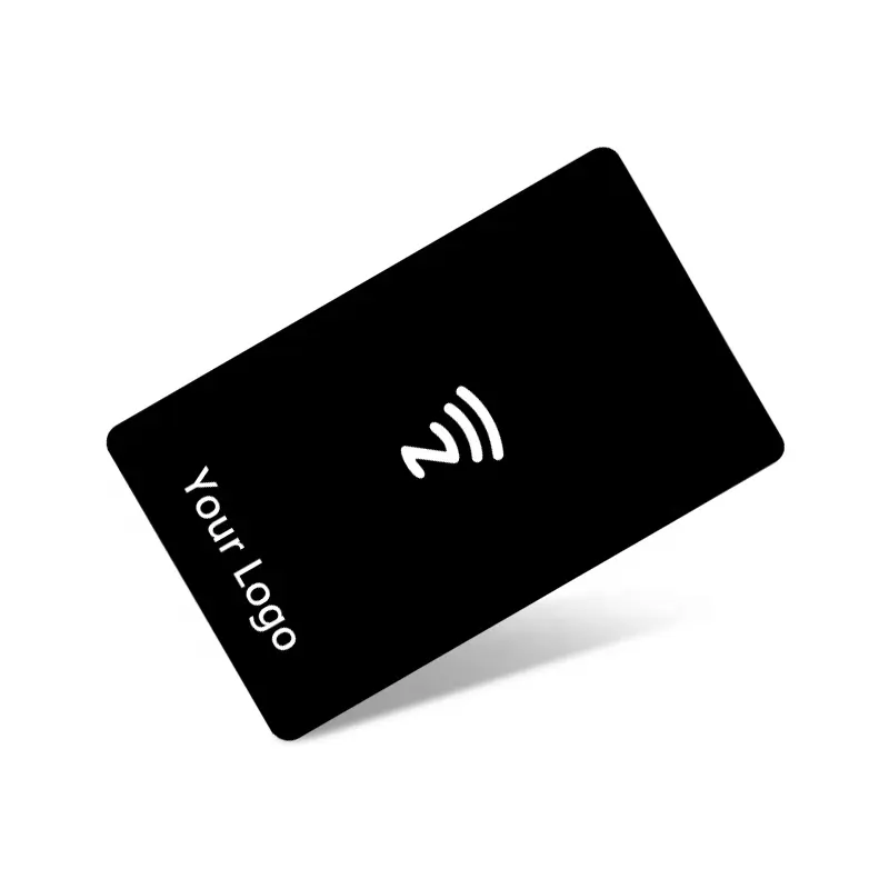 Özel NFC sosyal medya <span class=keywords><strong>kartı</strong></span> NXP-NTAG215 siyah RFID NFC kartvizit