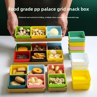 Voedselveilige vierkante plastic fruitplateau's met compartimenten voor bars, KTV's, snackplateau voor informele pubs, meloenzaad- en notenbak - modern