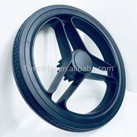 Pneus et roues de poussette pour bébé en plastique Nobby B-S2210 F1 de 12 pouces avec dureté 70-75A, capacité de charge de 40-45 kg pour poussette à roulettes