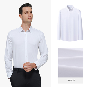 <span class=keywords><strong>Camisa</strong></span> Resistente a las Manchas para Hombre, <span class=keywords><strong>Camisa</strong></span> de Oficina Impermeable, Transpirable, Sin Plancha, <span class=keywords><strong>Manga</strong></span> <span class=keywords><strong>Larga</strong></span>, Corte Ajustado, <span class=keywords><strong>Camisa</strong></span> de Negocios de Alto Rendimiento Personalizada - Product Image 5