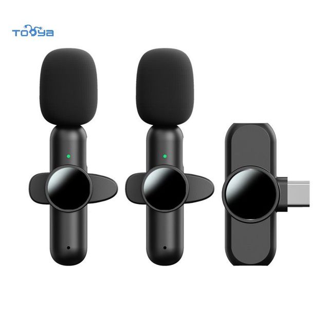 Wireless Lavalier Microphone Broadcast Lapel Microphones Set Short Video Recording Tooya Handheld Microphone Live Streaming