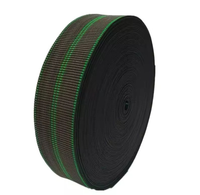 Sangle élastique tissée en polypropylène noir de 2 pouces de large, personnalisée, à bas prix, pour canapé et mobilier