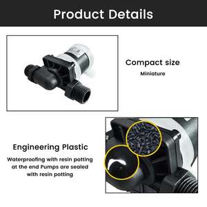 DC 12V 24V moteur <span class=keywords><strong>solaire</strong></span> sans brosse pompe à eau chauffe-eau <span class=keywords><strong>douche</strong></span> chauffage par le sol pompe de surpression Micro pompe à eau Submersible - Product Image 6