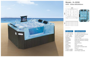 <span class=keywords><strong>Vendita</strong></span> calda all'aperto Spa Jacuzzier con vetro trasparente tubo Spa moda piscina per 4 persone - Product Image 2