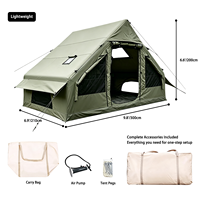 Tente gonflable Oxford 600D de qualité commerciale, 6,3 m², tente de luxe imperméable avec double porte en U, prix d'usine OEM
