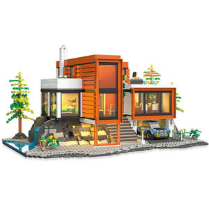 3060 Piezas, Bloques de Construcción de Villa Vacacional de 4 Pisos con Cadena de Luces, Piscina, Jardín, Interacción Padres-Hijos, STEAM, Decoración del Hogar, Regalo para Niños - Product Image 1