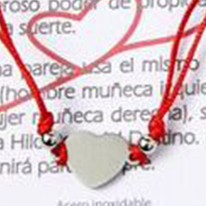 Bracelet en acier inoxydable El Hilo Rojo Heart fait à la main, unisexe, avec breloques religieuses, cadeau, lot de 12 - Product Image 6