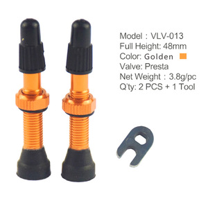 Tige de valve Presta 60 mm en alliage d'aluminium noir, outil pour valve de pneu de vélo, accessoire de cyclisme - Product Image 5