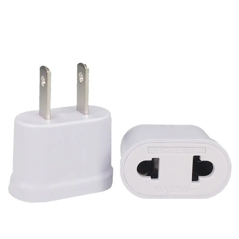10A 250V EU KR Plug Adapter Japan CN US To EU Euro European Travel Adapter Electric Plug Power Cord Charger Sockets Outlet