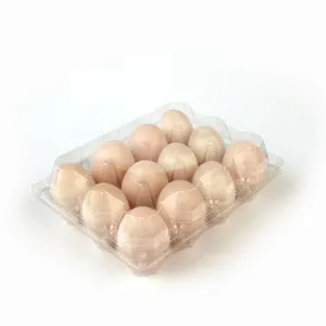 Khay Đựng Trứng Vỏ Sò Bằng Nhựa Trong 12 Ngăn Dùng Một Lần Tùy Chỉnh