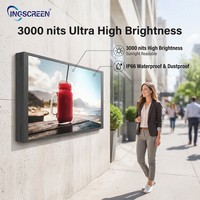 Affichage numérique extérieur INGSCREEN Android Cloud avec gestion à distance, réseau Wi-Fi, 3000 nits, réglage automatique de la luminosité