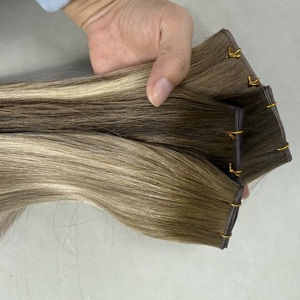 Extension di Capelli Umani Remy Europei 24 Pollici, Trama Genius Marrone 100 Grammi, Doppia Trama a Macchina - Product Image 5