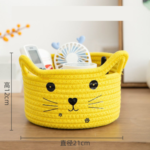 Organiseurs de maquillage faits à la main en coton tressé, petit panier en corde de coton pour ranger les articles divers - Product Image 4